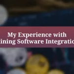 My Experience with Mining Software Integration